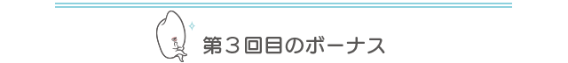 第3回目のボーナス