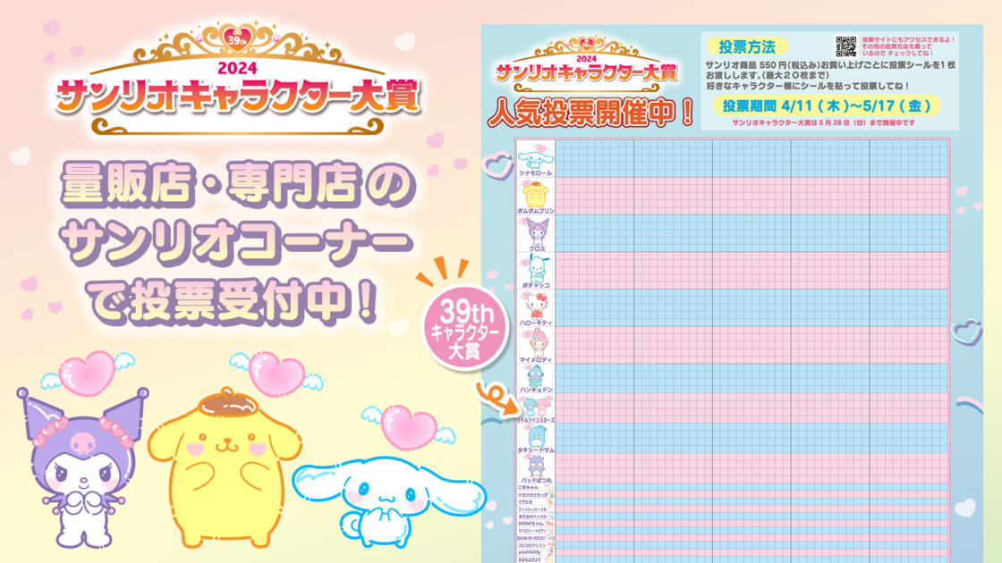 2024年サンリオキャラクター大賞】量販店・専門店のサンリオコーナーで