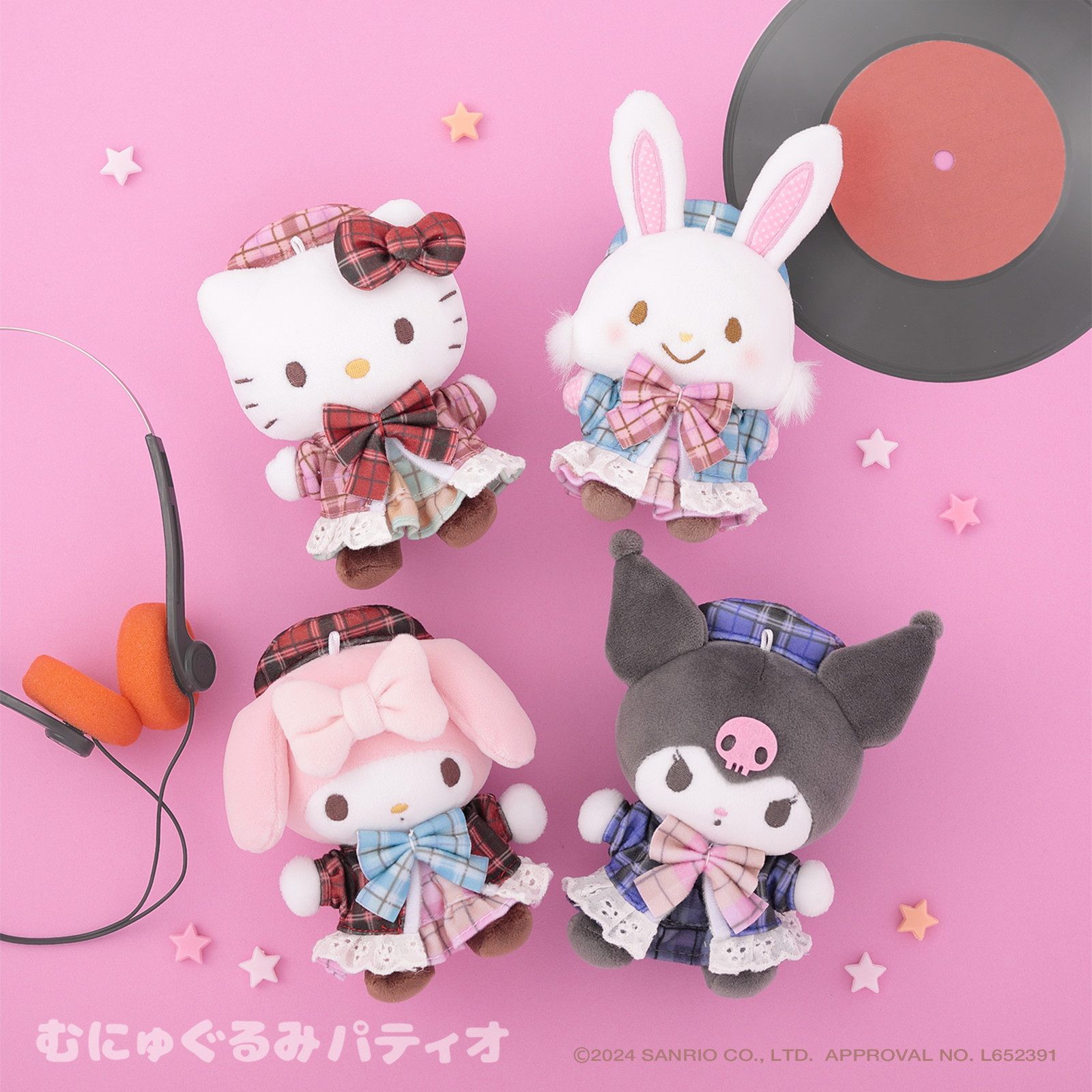 新品♡Sanrio♡チェック柄クロミちゃんのキーホルダーとぬいぐるみセット