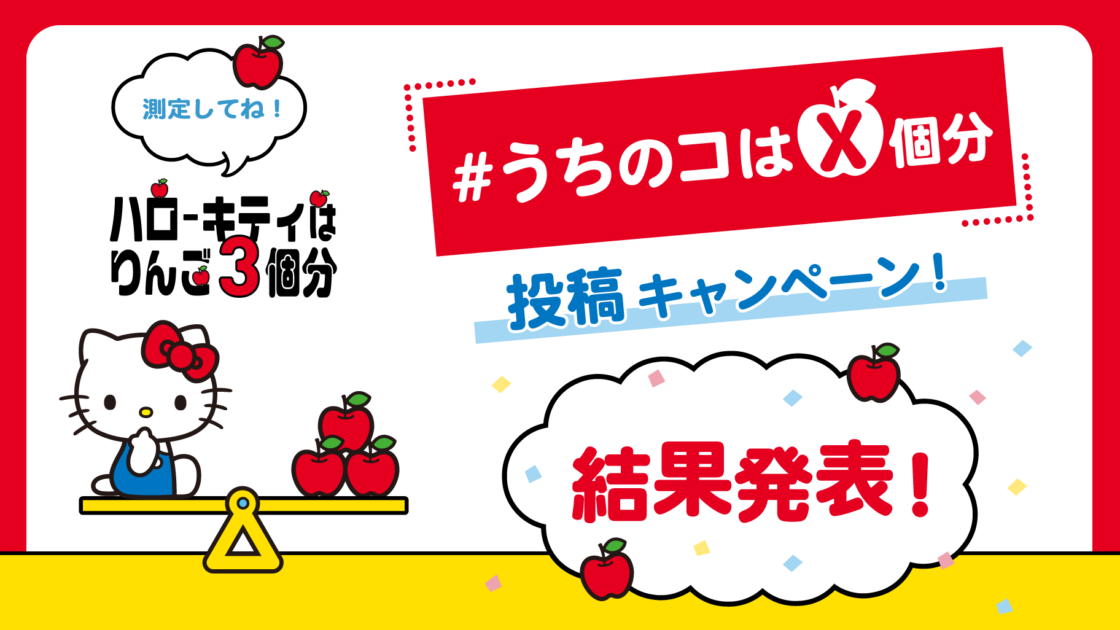結果発表／「ハローキティはりんご3個分」投稿キャンペーン