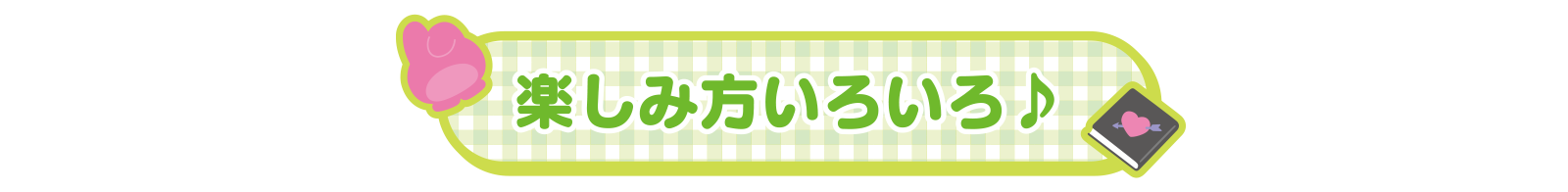 楽しみ方いろいろ♪
