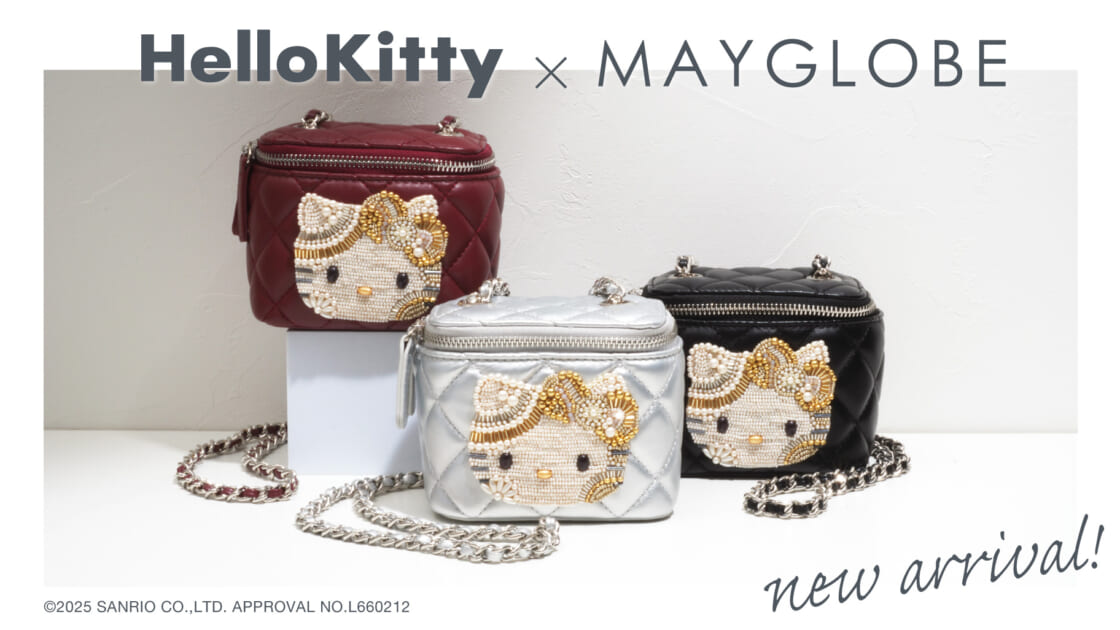 MAYGLOBEからハローキティのミニショルダーバッグが登場♪｜サンリオ