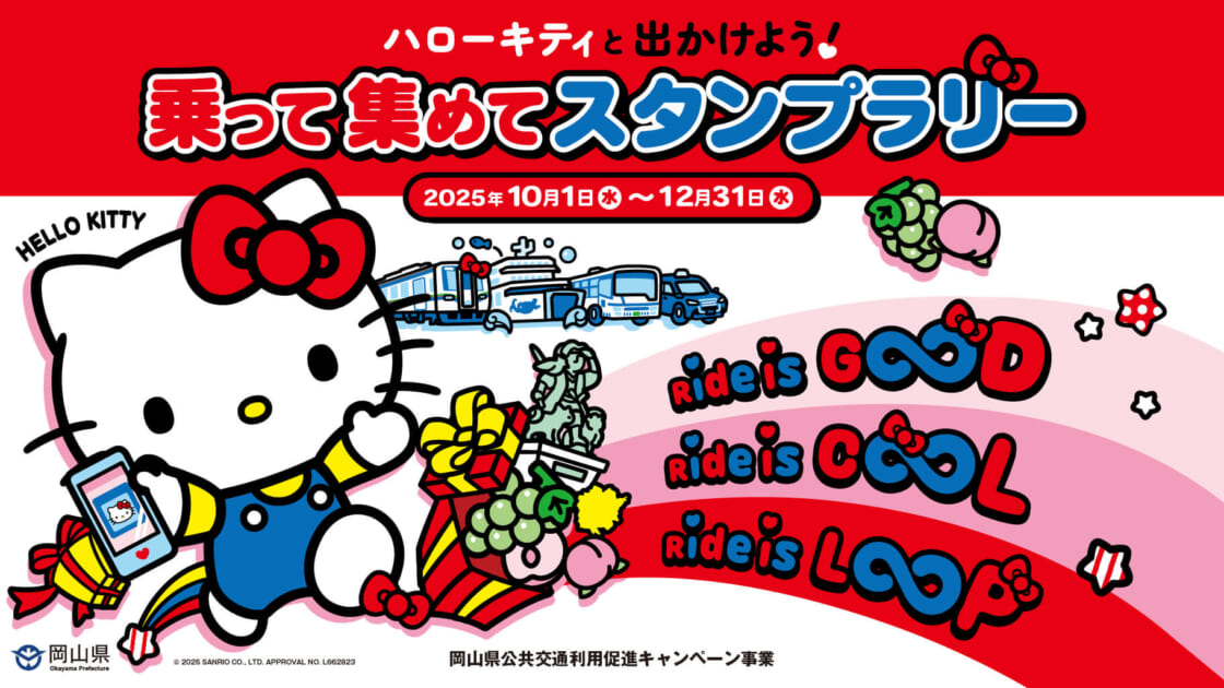 ハローキティと出かけよう！乗って集めてスタンプラリー」を開催