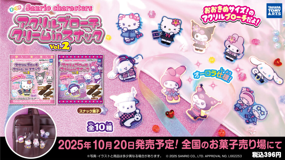 サンリオキャラクターズ アクリルブローチ クリームinスナック