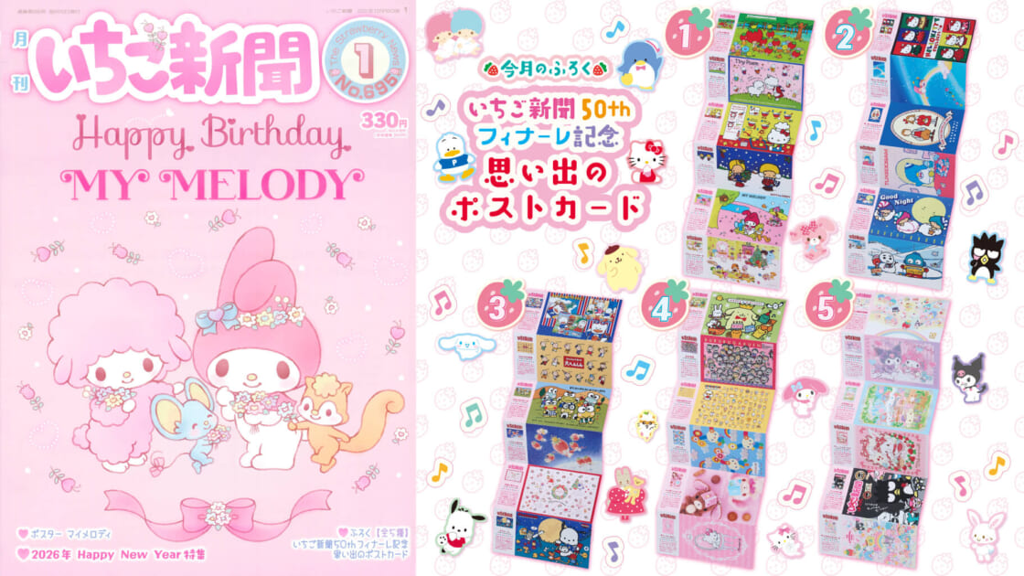 いちご新聞1月号｜サンリオ