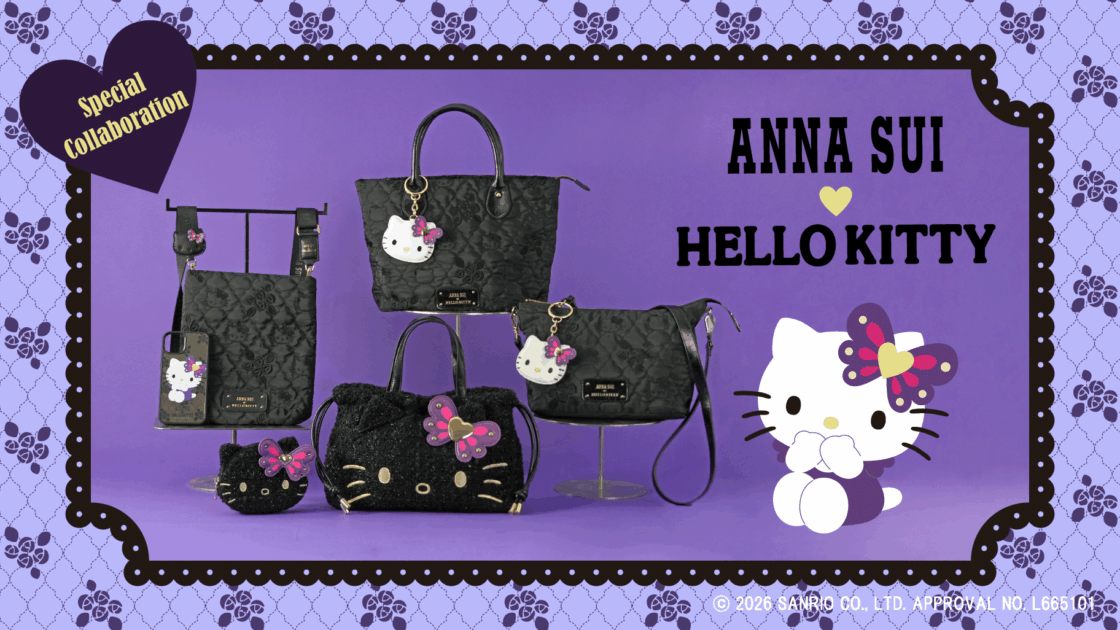 【新品未使用】ハローキティ ANNA SUI ソフトケース ANNA SUI×ハローキティ】新作バッグやポーチチャームが上品で大人