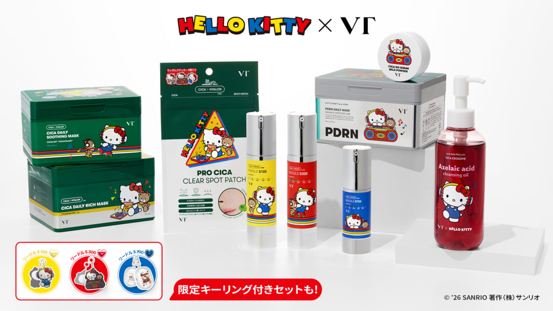 韓国コスメブランド「VT」とハローキティのコラボパッケージが登場