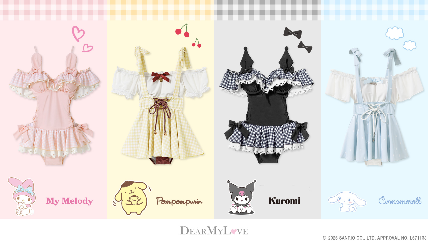 夢展望　DearMylove サンリオコラボ　クロミ　水着 DearMyLove」とサンリオキャラクターのコラボアイテムが再登場！｜サンリオ
