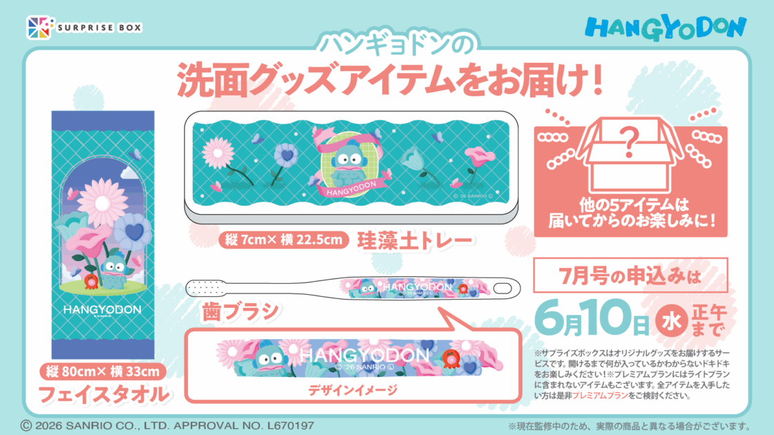 サプライズボックス」でサンリオキャラクターの7月号を申し込み受付中