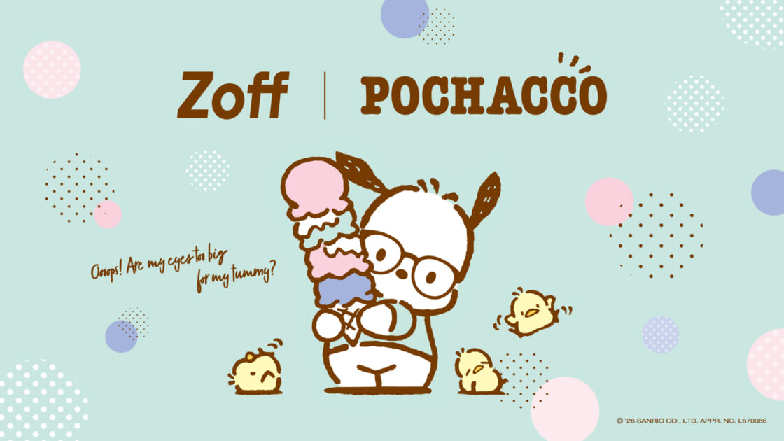 Zoffからポチャッコとのコラボアイテムが登場！｜サンリオ