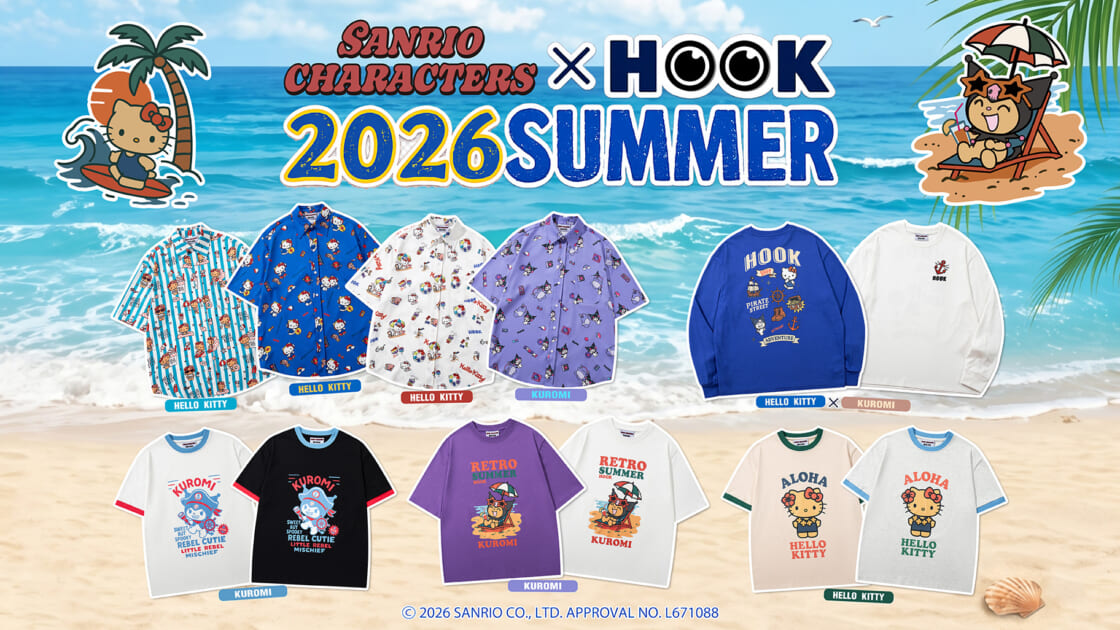 HOOKからサンリオキャラクターズ「2026 SUMMERコレクション」が登場