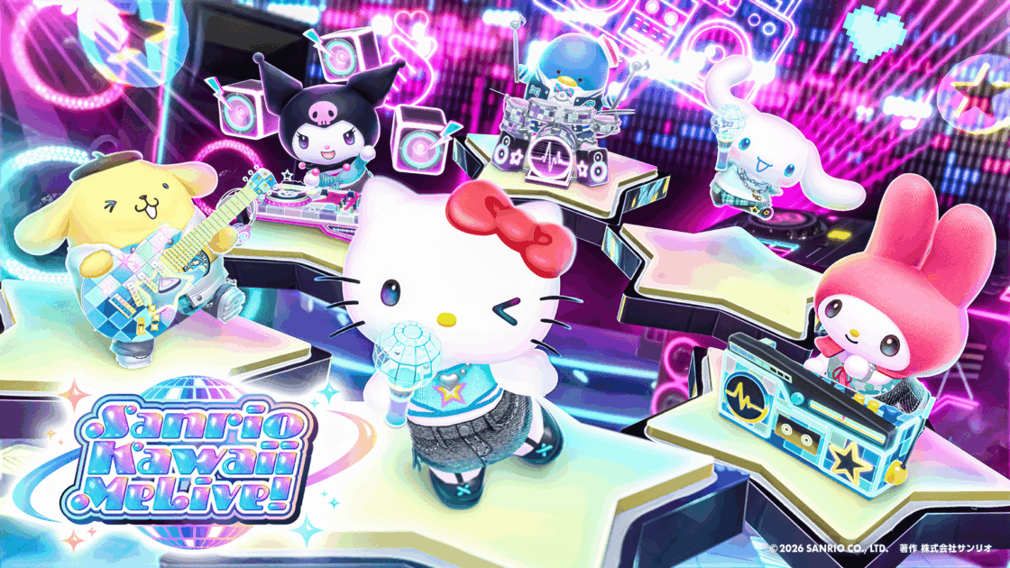 2027年にモバイルゲーム「Sanrio Kawaii Me LIVE!」の配信が決定